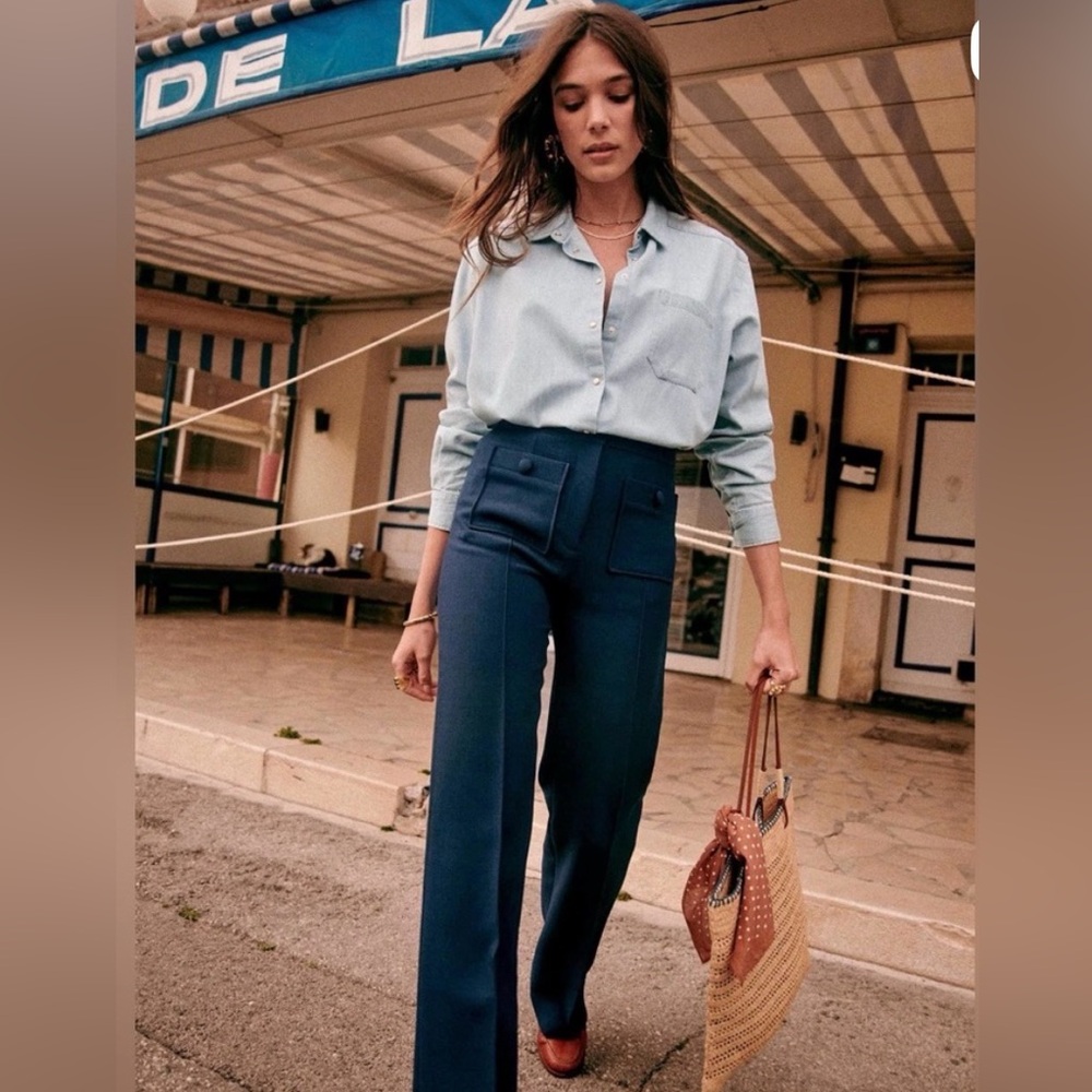 Sezane Dan Trousers - Navy